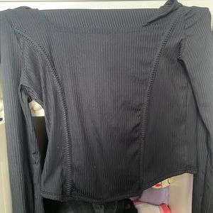 black corset long sleeve